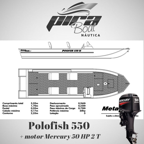 Imagem 5 de 8 de Lancha Polo Fish 550