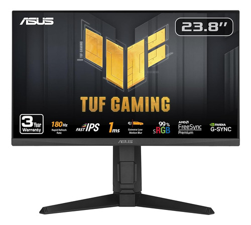 ASUS TUF Gaming Monitor 1080P VG249QL3A de 24 23.8 visible Full HD 180Hz 1ms Fast IPS FreeSync Premium compatible con GSYNC