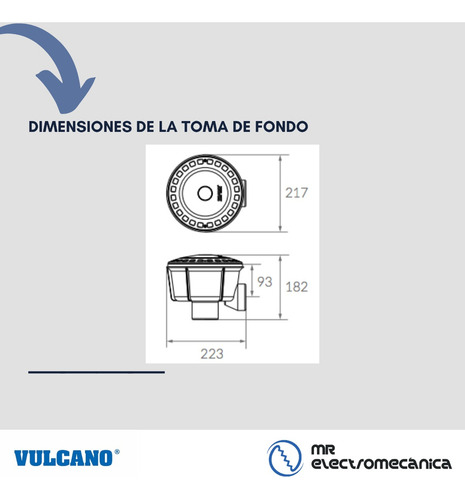 Imagen 8 de 10 de Kit Hormigon Vulcano / Skimmer 20cm + Toma Fondo + Virola