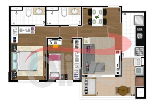 Imagem 2 de 17 de Meridian, Apartamento 2 Dormitorios, 1 Vaga De Garagem, Vila Izabel, Curitiba, Paraná - Ap00813 - 33539887
