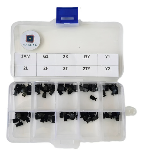 Kit Transistores Smd Npn Pnp 1am 2l G1 2f Y1 Y2 100 Piezas 