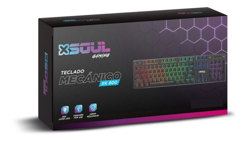 Teclado Mecanico Gamer Luz Led Retroiluminado Ck104 Blue