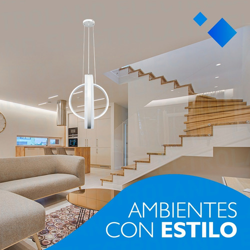 Imagen 4 de 10 de Lampara Led Colgante 125w Diseño Elegante Cálida / Fría Led
