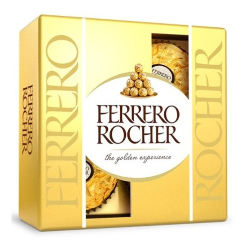 Imagen 1 de 1 de Chocolate Ferrero Rocher Caja De 4 Bombones