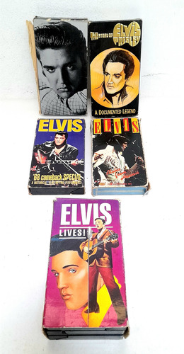 Lote 7 Vhs Peliculas Elvis Presley Video Casette 1980's (Usado)