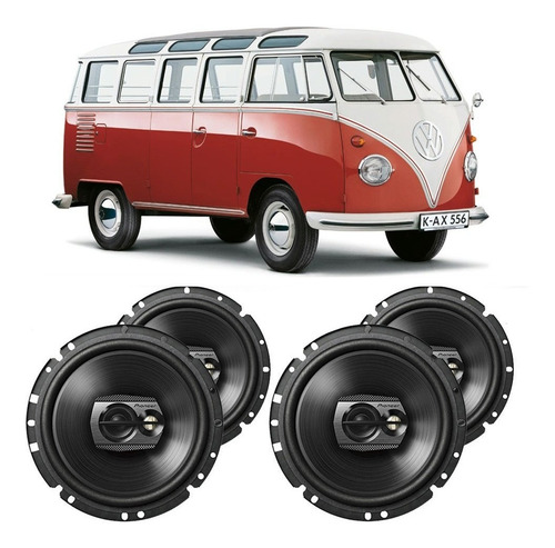 Auto Falante Vw Kombi 1957 A 1975 Pioneer 200w Rms Kit