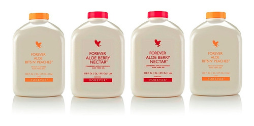 Aloe Vera Gel Kit Com 4 Unidades Mix (berry E Pêssego)