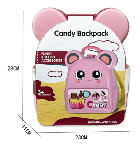 Imagen 4 de 4 de Mochila Niña Sorpresa Paleta Helados Comida Maleta Juguete