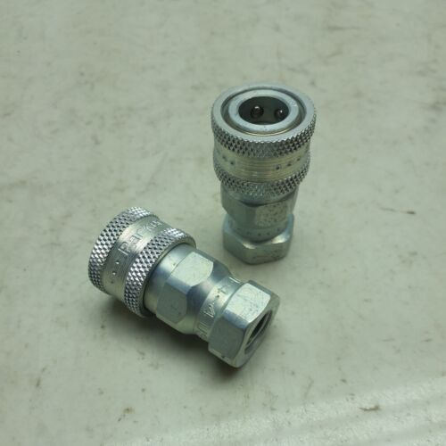 2pk Parker 6601-4-4 Quick Connect, Socket, 1/4 , 1/4 -18 Zzk