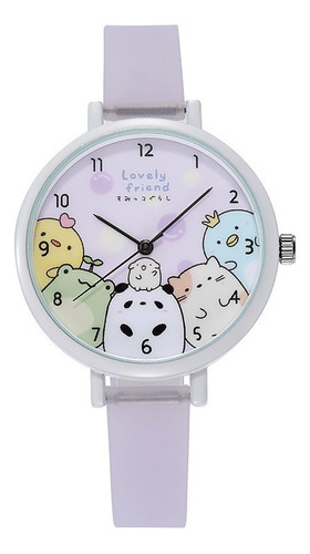 Reloj De Dibujos Animados Con Luz Para Niños Y Niñas