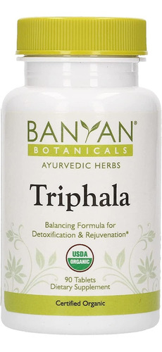 90 Comprimidos Banyan Botanicals Triphala Usda Orgánico, F.