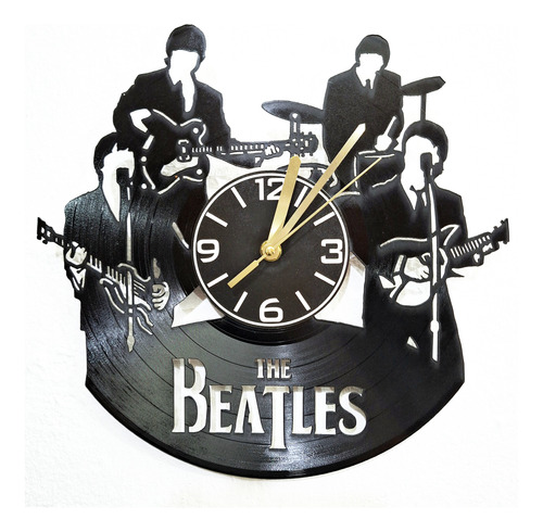 Reloj De Pared Disco Vinil Vinilo Acetato The Beatles Mu118