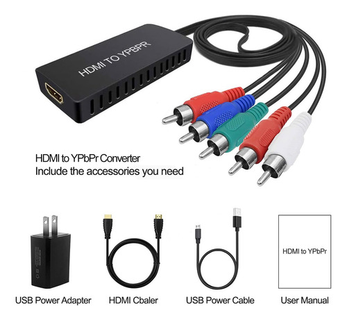 Convertidor Dingsun Hdmi A Componentes Hdmi A Ypbpr Compone.