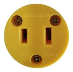 Imagen 3 de 4 de Toma Y Enchufe 110v 15 Amp Macho Hembra. Pack 2 Unidades
