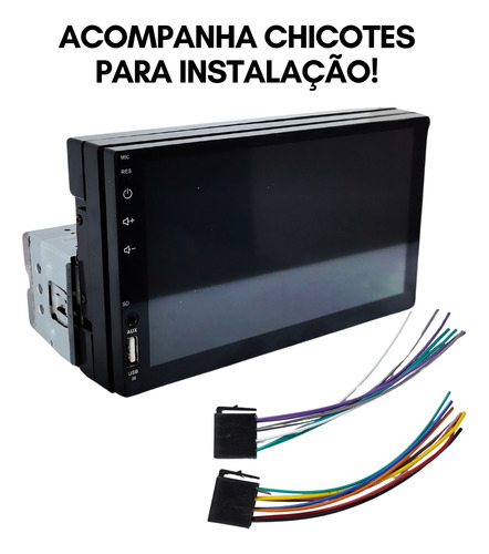 Multimídia 1din H-tech Espelhamento Usb Bluetooth Full Touch