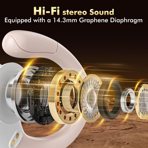 Auriculares Inalámbricos Bluetooth De Reproducción De 80hs Oro Rosa