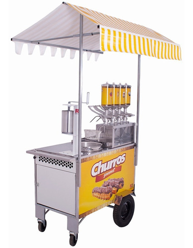 Imagem 3 de 5 de Carrinho De Churros Gourmet Pronto Para Trabalhar Completo