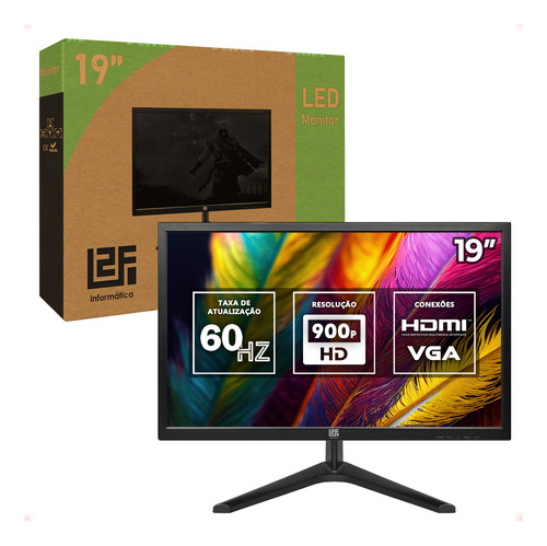 Monitor 19 Polegadas Led Widescreen Hdmi Vga L2f