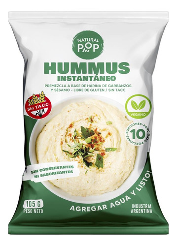 Hummus Instantaneo - Natural Pop X 105 Gr