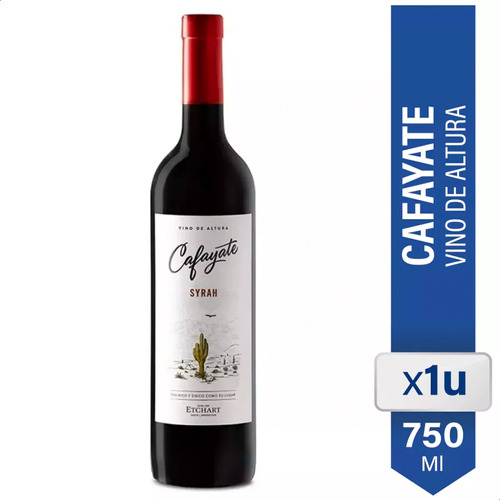 Vino Cafayate Syrah 750ml Botella Tinto Etchart 01almacen 