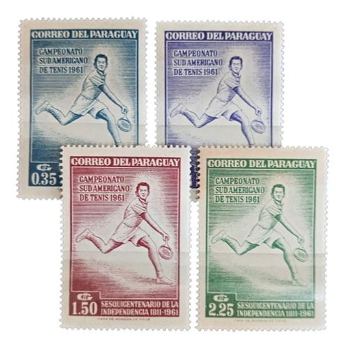 Paraguay Deportes, Serie Sc 630-633 Tenis 1962 Mint L16908