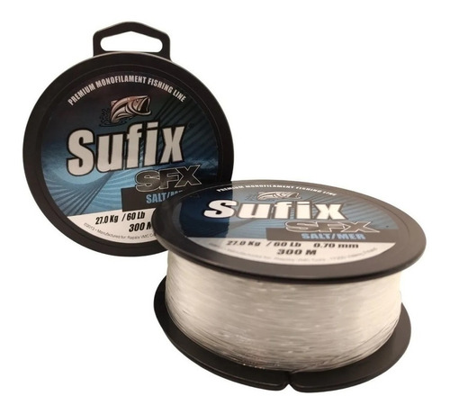 Linea Pesca Sufix Sfx 60lb 27kg 0.70mm 300 Mts Blanca