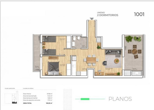 Imagen 3 de 3 de Apartamento 2 Dormitorios Cordón Terrazas De Magallanes