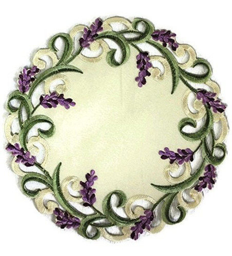 Bordado Lavanda Lila Mantel Individual 7  Ronda