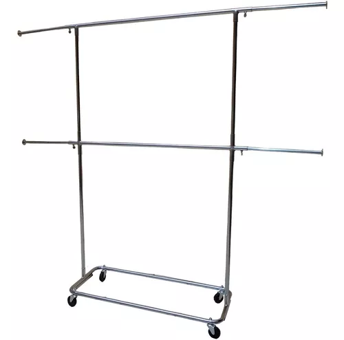 Rack De Ropa Cromado Portátil Desarmable Jumbo 198x130 Cm