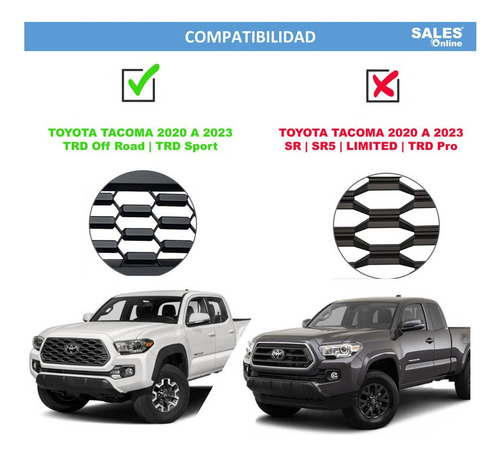 Luces Led Parrilla Tacoma Trd 2020 2021 2022 2023 2010