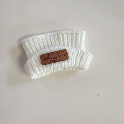 Gorro De Punto Con Figura De Peluche, Gorro Sombrero Blanco
