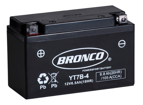 Bateria Moto  Yt7b-4  Bronco Gel Motoscba