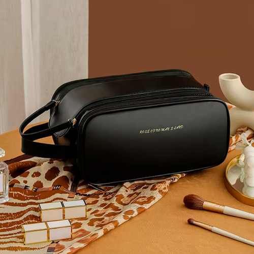 Bolsa Para Cosméticos Maquillaje, Neceser De Tela Y Tpu Color Negro
