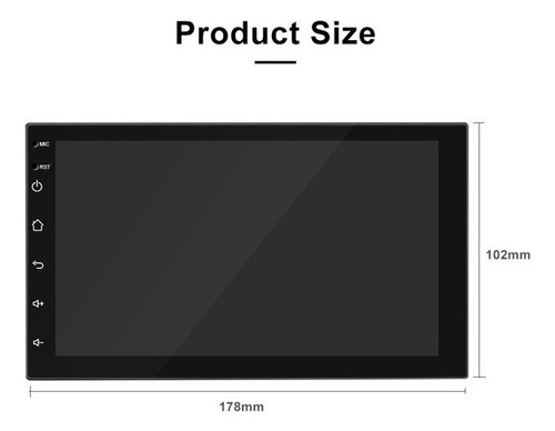 7 Pulgadas 2 Din Coche Radio 2.5d Gps Android Media Mp5 Play