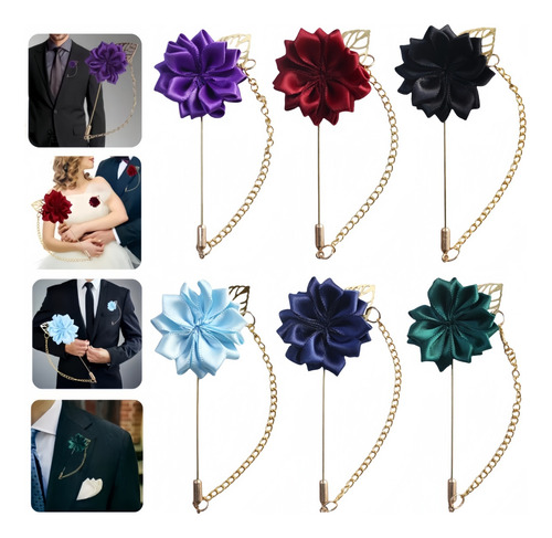 Broche De Lapela Para Roupa De Casamento De 6 Peças