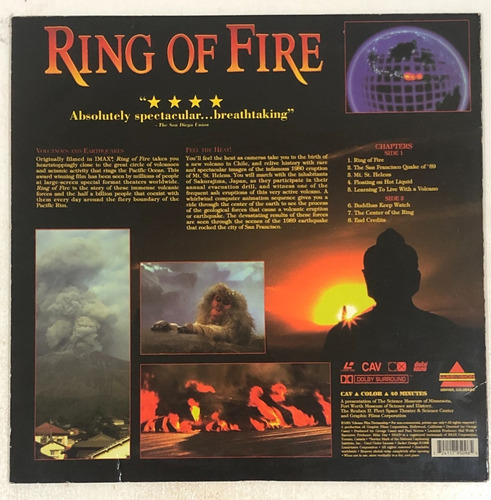 Imagen 2 de 2 de Ring Of Fire - Laser Disc - Documental Volcanes - Ingles