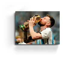 Comprar Cuadro Messi Argentina Campeón Mundial Qatar Fifa 2022 