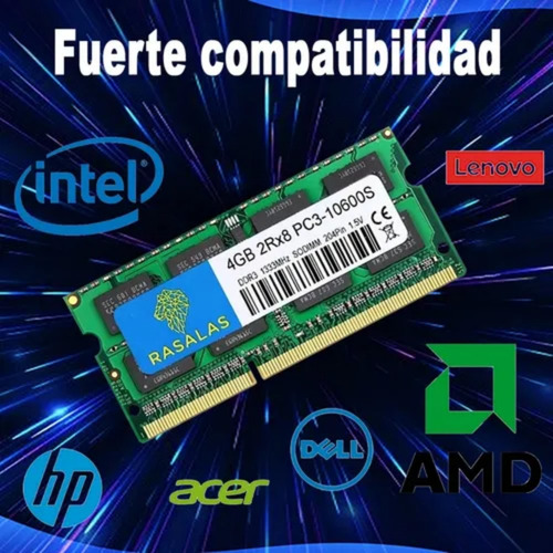 8gb 2x4gb Ddr3 1333Mhz Sodimm para Computadora Portátil 10600S 1.5v Memoria Ram Rasalas 204 pin