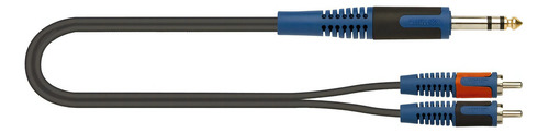 Cable Trs 6.3 A 2 Rca Macho 1m Quiklok Rok Solid Rksa/120-1