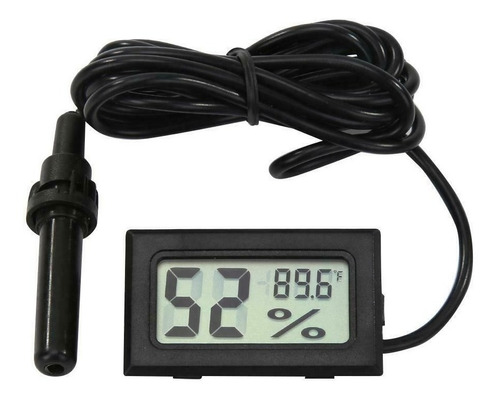 Imagen 3 de 6 de Termómetro Lcd Digital Higrómetro Sonda Temperatura Humedad