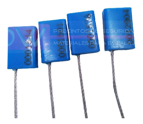 Imagen 3 de 10 de Precinto Metalico Con Cable Acero 45mm Nifty Lock X100u Dw!