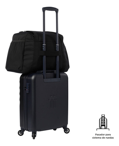 Totto Maleta Deportiva - Bolsa De Viaje | Grande Elan Negro Lisa