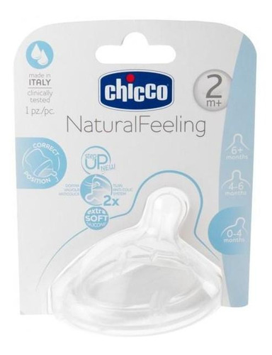 Imagen 1 de 2 de Chicco Natural Feeling Tetina Para Bebés 2m+