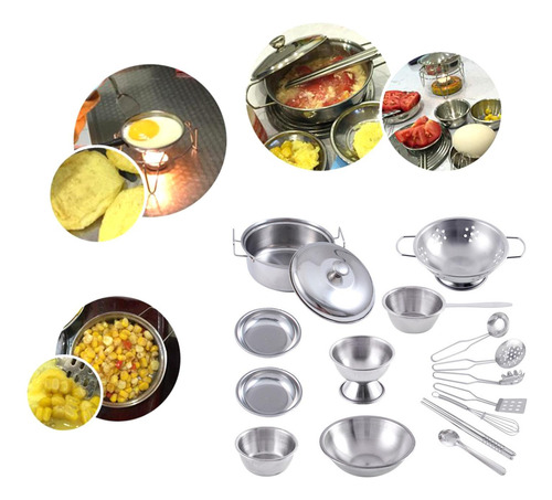 Juego De Utensilios De Cocina De 16 Piezas Para Niños,