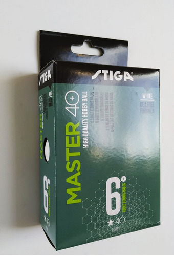 Imagen 3 de 3 de Pelotas Tenis De Mesa Stiga Master Cell Free Formula 40+