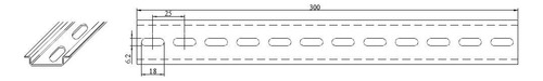 Machine-pro Producto Mm Ancho Ranurado Diseño Din Rail Inch