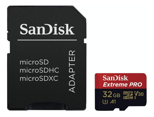 Tarjeta De Memoria Micro Sdhc Sandisk Pro 32gb + Adaptador