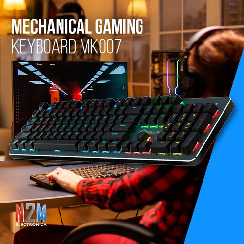 Imagen 6 de 10 de Teclado Gamer Retroiluminado Rgb Mecanico Meetion Mt-mk007