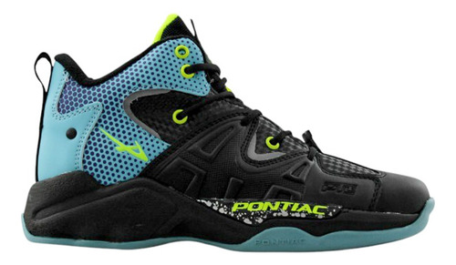 Tenis Basketball Hombre Pontiac Axl 6149 Deportivos Negros