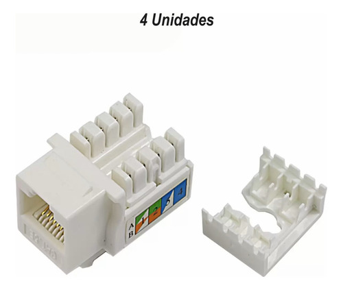 Jack Coupler Rj45, Cat 5e Y Cat 6. Blanco